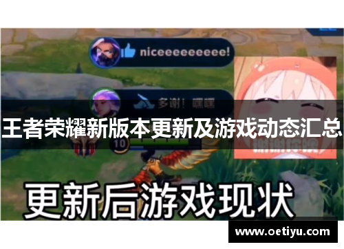 王者荣耀新版本更新及游戏动态汇总